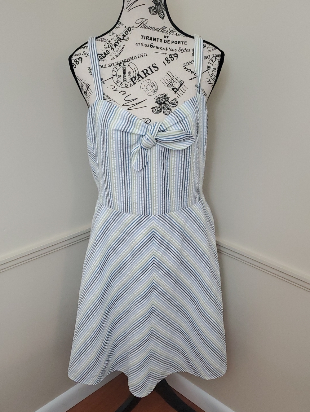 Draper James Striped Summer Dress sz. 10 Cotton Lined